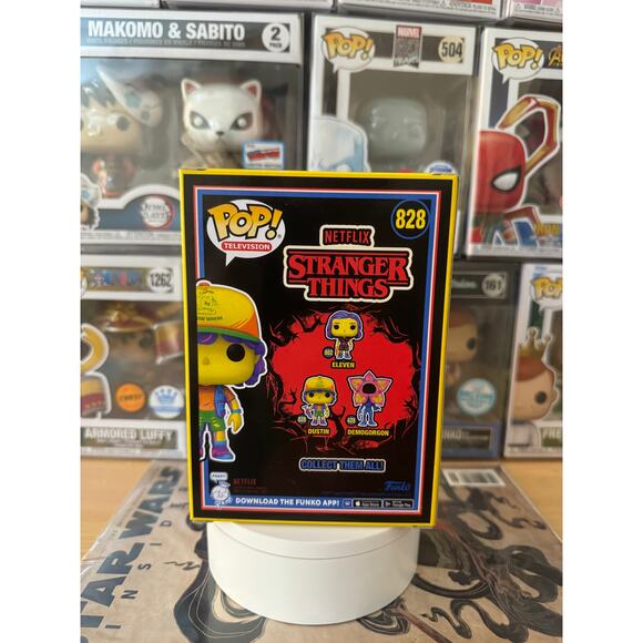 Funko Pop! Dustin #828 Stranger Things Netflix Target Exclusive Black Light - Picture 3 of 6